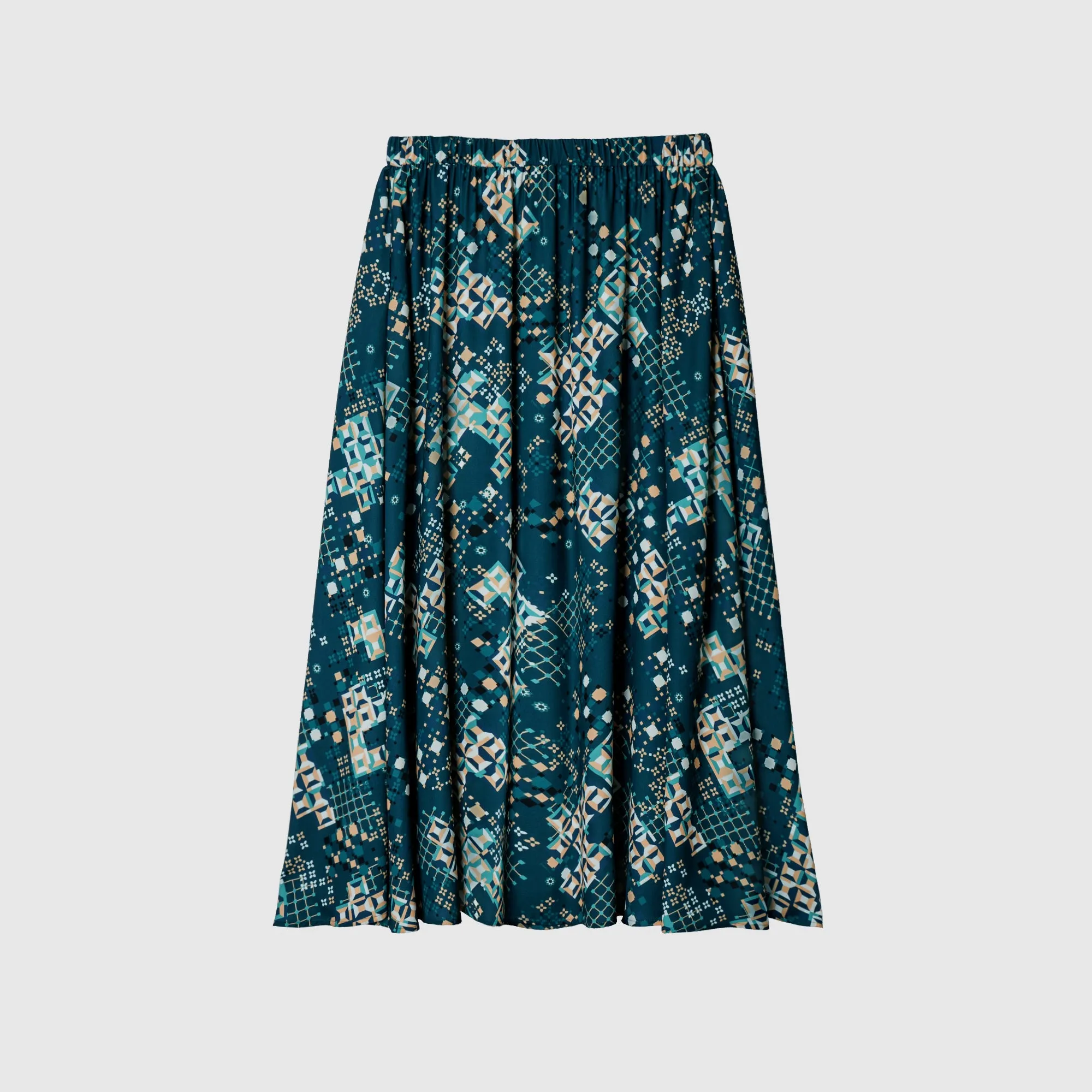 Printed A-Line Skirt