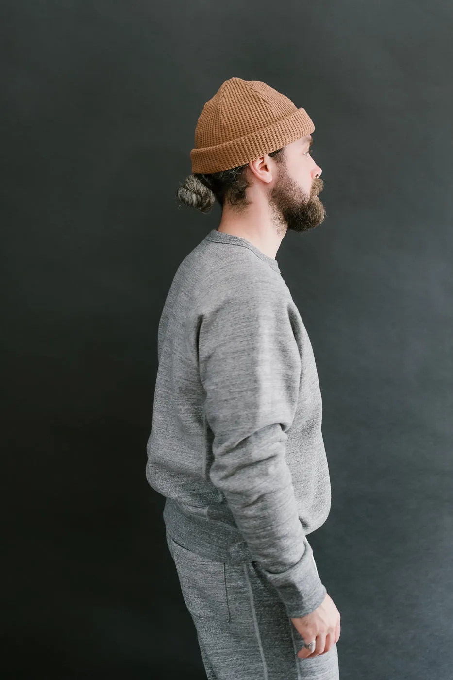 Pullover Crewneck Fleeced Foxfibre® - Charcoal