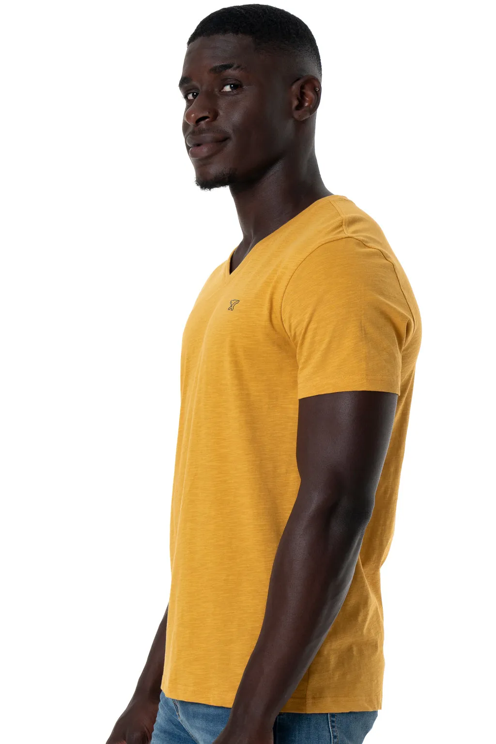 V-Neck T-Shirt _ 141368 _ Ochre