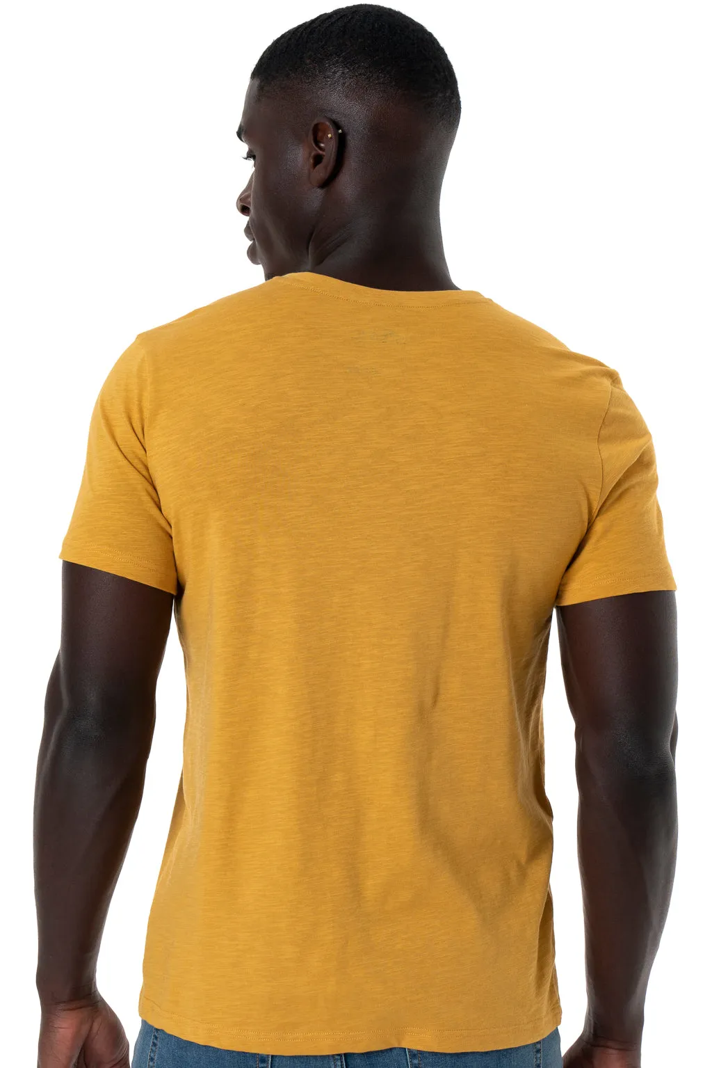 V-Neck T-Shirt _ 141368 _ Ochre