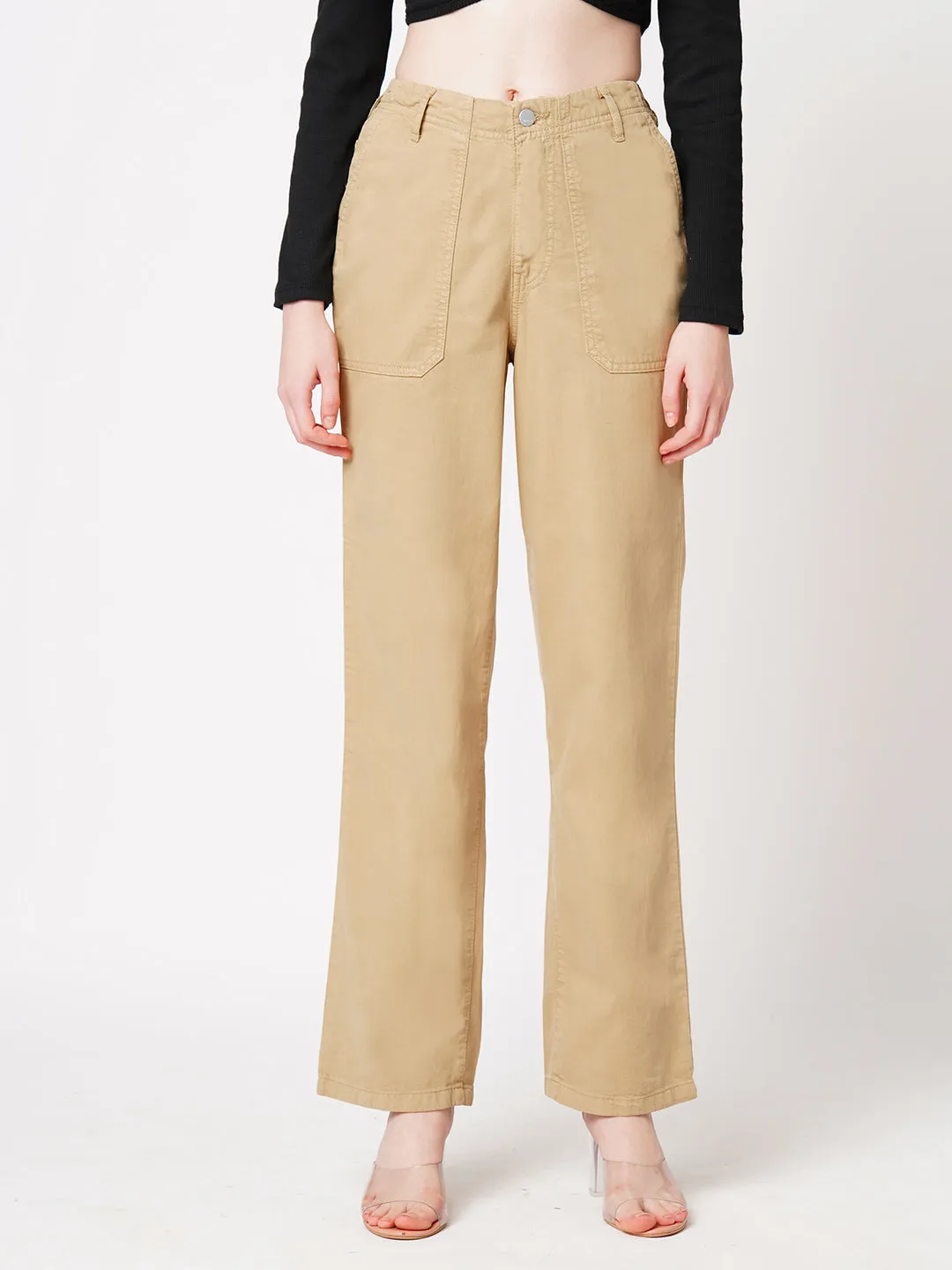 Women High-Rise Loose Straight Jeans