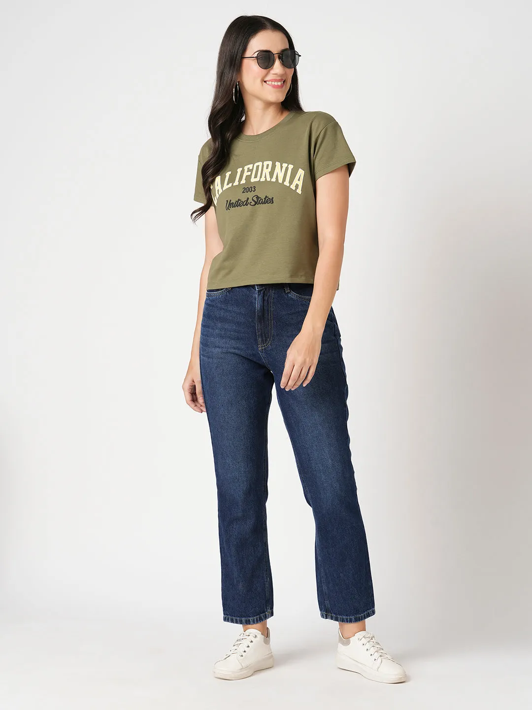 Women High-Rise Relaxed Straight Fit Jeans