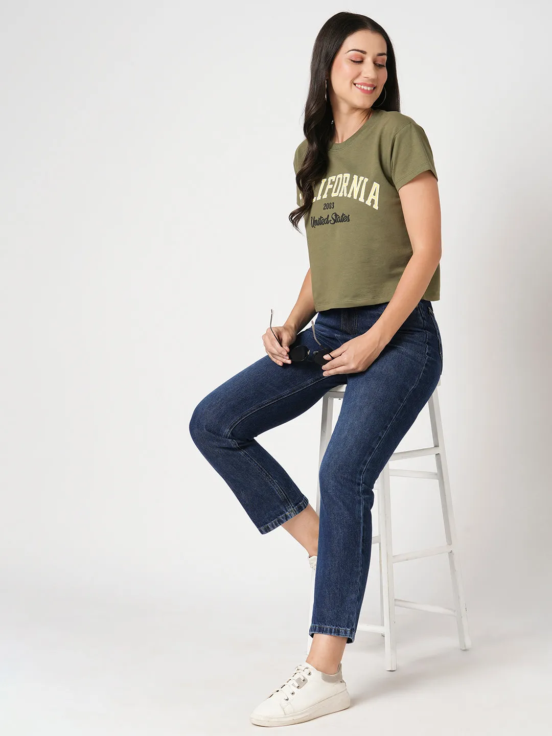 Women High-Rise Relaxed Straight Fit Jeans