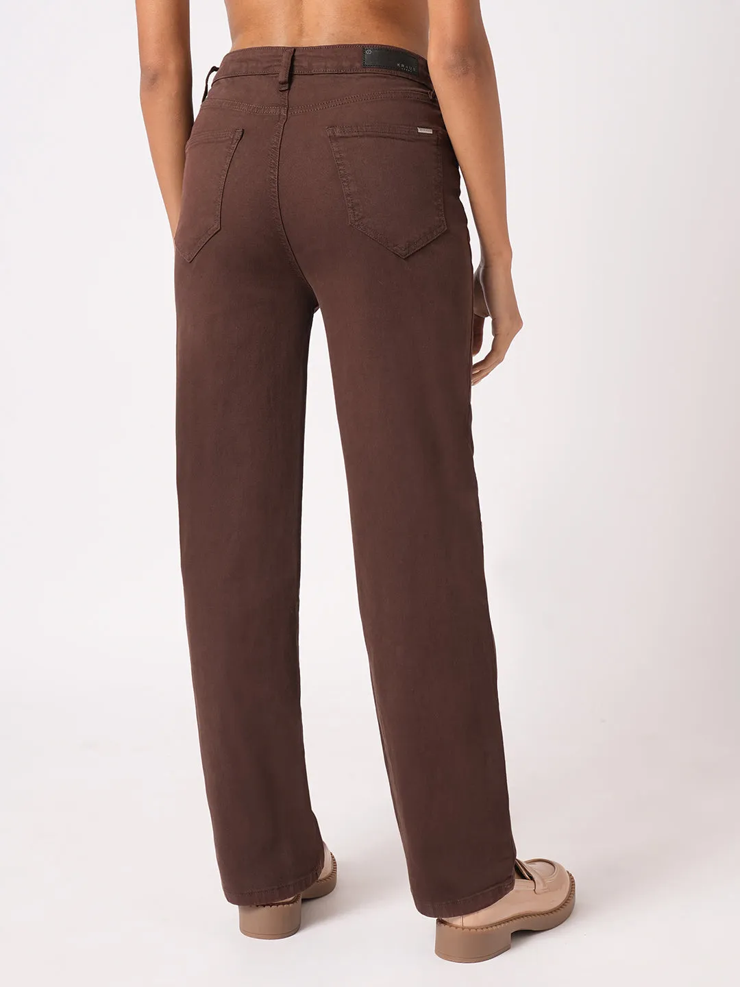 Women Sepia High-Rise Loose Straight Jeans
