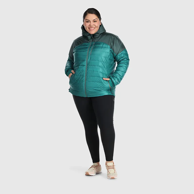 Plus Size Womens Helium Down Hoodie