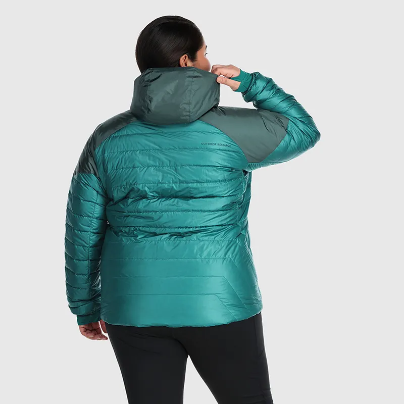 Plus Size Womens Helium Down Hoodie