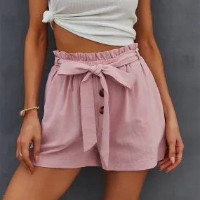 Women's leisure vacation straight pants shorts