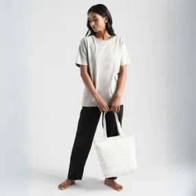 Women's Round Neck T-shirt | Soft Cotton | Comfort Fit | Silver Grey
